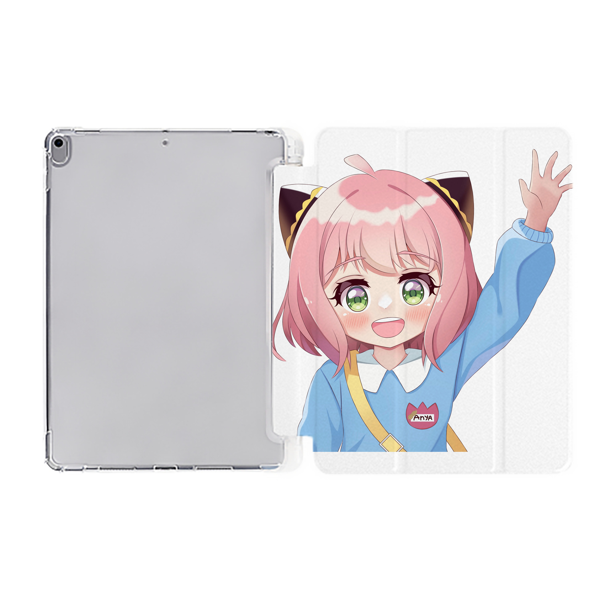 （画像用） SPY×FAMILY间谍家家酒 IPad ケース ペン収納付き 三つ折りスタンド PUレザー×シリコン 対応機種9.5/10.5/10.9インチ